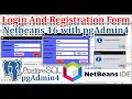Netbeans 16 with PostgreSQL 2023 2 Login and Registration Form with PostgreSQL Connection