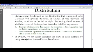 ML Learning Analysis of Skew of Attribute Distribution