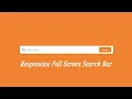 Full Screen Responsive Search Bar Using HTML CSS JavaScript Rz Education