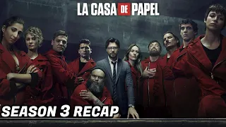 money heist season 3 recap hindi