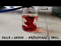 Reaction between Ferric chloride and potassium thiocyanate precipitation reaction