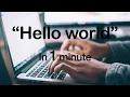 Writing hello world in 1 minute Programming in haskell