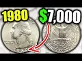 1980 QUARTERS WORTH MONEY - RARE QUARTER COINS TO LOOK FOR IN POCKET CHANGE