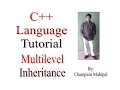C Programming Language Tutorial 68 Multilevel Inheritance with example