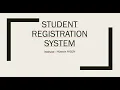 Student Registration system