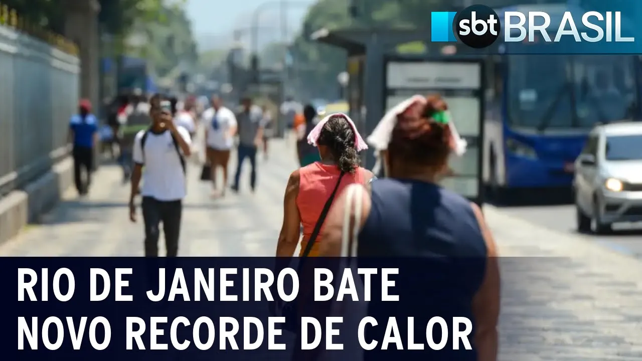 Rio de Janeiro chega aos 40,6º e bate recorde de calor | SBT Brasil (16/11/23)