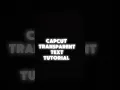 Capcut transparent text tutorial 🔥 for beginners