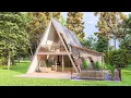 Download Lagu (7x8 Meters) A Frame House Design | 2 Bedroom Tiny House Tour | Tiny House Living