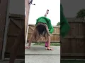 I couldn t properly do the handstand because I didn t have any thing under the dress