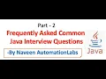 Common Java Examples Interview Questions - Part 2 Don t take it lightly