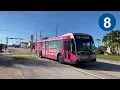 Riding Broward County Transit Bus 8 Pembroke Lakes Mall to Taft St US 441 2020 Gillig BRT 35