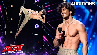 POWERFUL performance from Ukrainian aerialist Oleg Australia s Got Talent 2022