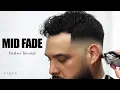 EASIEST way to do a perfect MID FADE Barber tutorial