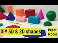 3d shapes model out of paper 3d shapes diy Easy DIY 3d and 2d shapes making 3d shapes names