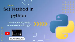 Set method in python Python in hindi copy add update pop remove clear