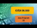 Even Odd Program Basic Programming in Java Computer ICSE CLASS 9 CBSE CLASS 11 12 IT