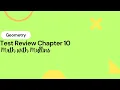 Test Review Chapter 10