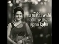 Tu tu hai wahi dil ne jise apna kaha