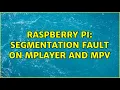 Raspberry Pi Segmentation Fault on mplayer and mpv