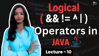 Logical Operators in java Java tutorials for Beginners in hindi