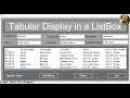 How to Create Tabular Display on a ListBox in Visual C
