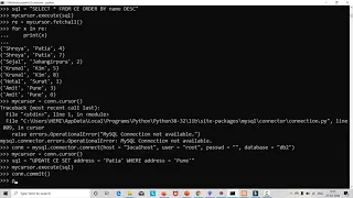 How To Update Table using MySQL in Python