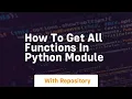 how to get all functions in python module