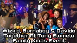 wizkid burnaboy u0026 davido perform at tony elumelu family magical christmas party davido u0026 daughter