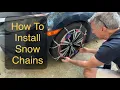 How to Install Snow or Tire Chains Auto Trac