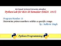 Python Lab Part 15 Determine prime numbers within a specific range