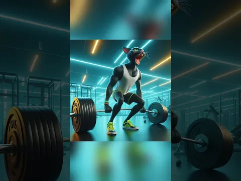You won’t believe this cat’s transformation! #cat #shorts #gym #ai #catlovers