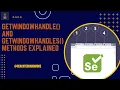 get close quit getWindowHandle and getWindowHandles methods explained
