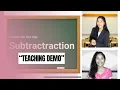 Math Subtraction Teaching Demo for students with AD