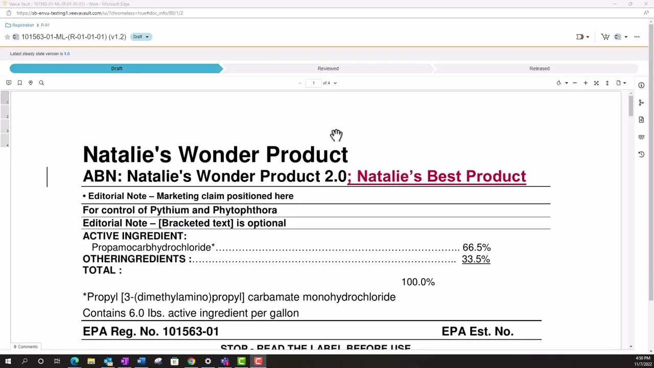 Labeling - Change Requesting a label