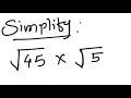 Radicals Simplify 45 5