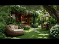 Outdoor Garden Jazz With Nature Therapy | Relaxing Forest Ambience For Focus, Work & Study