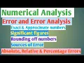 Error and Error Analysis