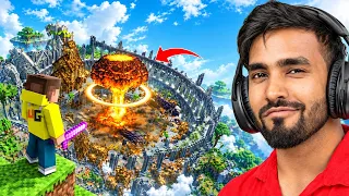 This GIANT Lava Monster Destroyed My Minecraft World! 💀🔥 I Techno Gamerz minecraft I Ujjwal Gamer