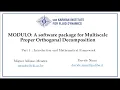 MODULO Tutorial 1 Introduction and Mathematical Framework
