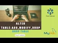 MySQL Alter Table Add Modify Drop Rename Column Drop Table Talat Waheed
