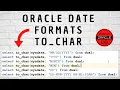Working with Oracle Date and Time Formats Using the TO - CHAR function