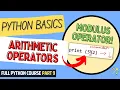 Arithmetic Operators in Python Python Course for Beginners Students Full Python Course Part 9