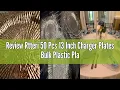 Review Rtteri 50 Pcs 13 Inch Charger Plates Bulk Plastic Plate Chargers with Floral Reef Design Roun