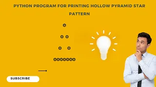 Python Code for Printing Hollow Pyramid Star Pattern