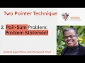 2 Two Pointer Technique Pair Sum Problem Problem Statement