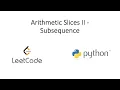 Leetcode - Arithmetic Slices II