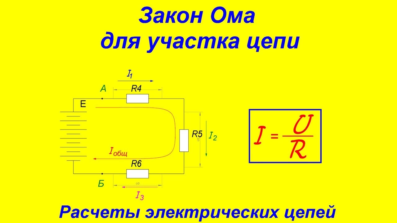 Закон Ома для участка цепи - практика расчета цепей.