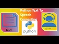 TEXT TO SPEECH IN PYTHON Convert Text to Speech Text to Speech Application GUI Tkinter Project