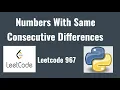 Leetcode 967 Numbers With Same Consecutive Differences