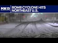 Bomb cyclone hits the northeast US
